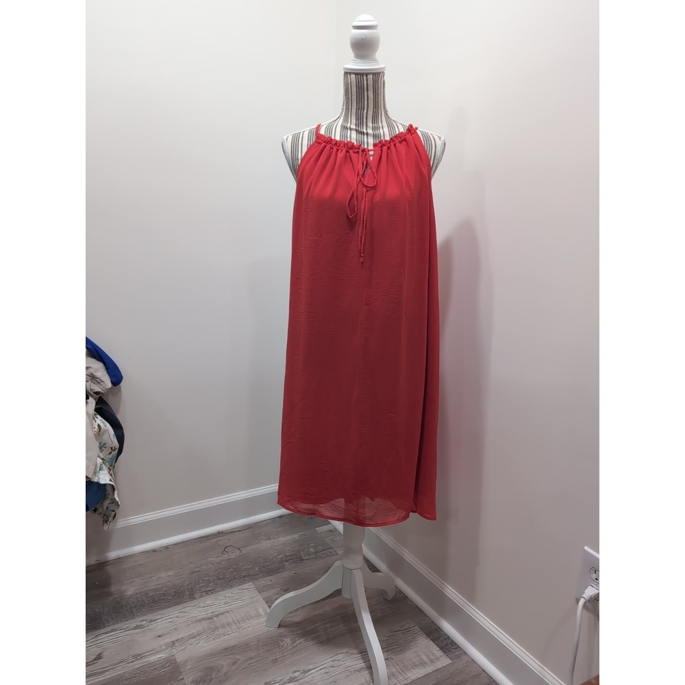 Emma & Michele Red Summer Strappy Dress Size 14 Coquettish Date Night